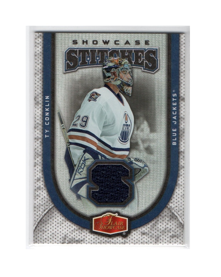 2006-07 Flair Showcase Stitches #SSTC Ty Conklin (30-X235-GAMEUSED-OILERS)