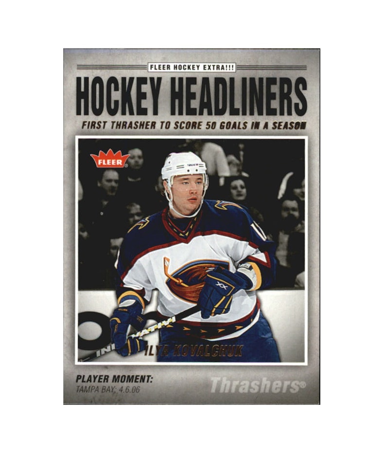 2006-07 Fleer Hockey Headliners #HL8 Ilya Kovalchuk (10-X112-THRASHERS) (2)