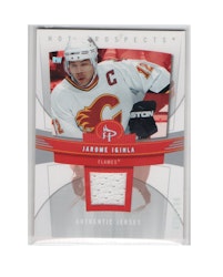 2006-07 Hot Prospects Red Hot #15 Jarome Iginla JSY (40-X229-GAMEUSED-SERIAL-FLAMES)
