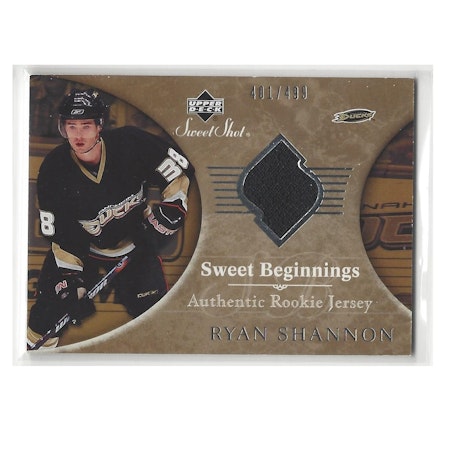 2006-07 Sweet Shot #102 Ryan Shannon JSY RC (25-X104-DUCKS)