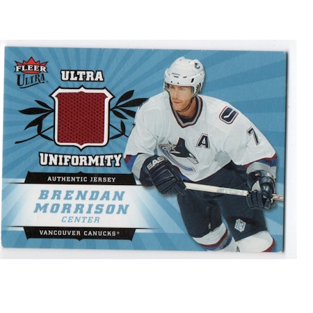 2006-07 Ultra Uniformity #UBM Brendan Morrison (15-X207-CANUCKS) SE SKICK