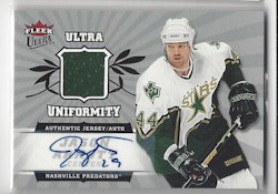 2006-07 Ultra Uniformity Autographed Jerseys #UAJA Jason Arnott (100-X113-PREDATORS+NHLSTARS)