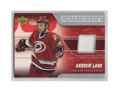2006-07 Upper Deck Game Jerseys #JLA Andrew Ladd (25-X145-GAMEUSED-HURRICANES)