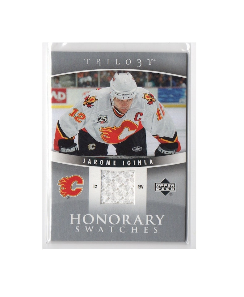 2006-07 Upper Deck Trilogy Honorary Swatches #HSJI Jarome Iginla (60-32x6-FLAMES)