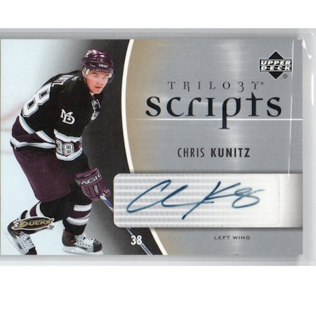 2006-07 Upper Deck Trilogy Scripts #TSKU Chris Kunitz (60-X257-DUCKS)