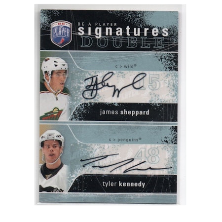 2007-08 Be A Player Signatures Duals #2SJT James Sheppard Tyler Kennedy (40-X232-AUTOGRAPH-NHLWILD-PENGUINS)