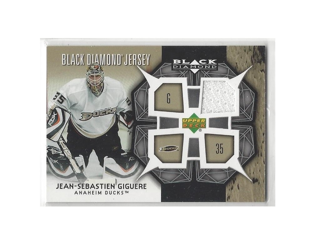 2007-08 Black Diamond Jerseys #BDJJG Jean-Sebastien Giguere (50-X83-DUCKS)