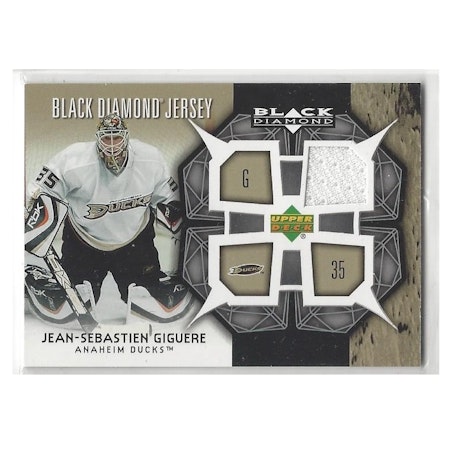 2007-08 Black Diamond Jerseys #BDJJG Jean-Sebastien Giguere (50-X83-DUCKS)