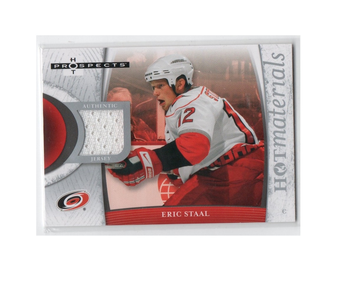 2007-08 Hot Prospects Hot Materials #HMES Eric Staal (40-X233-GAMEUSED-HURRICANES)