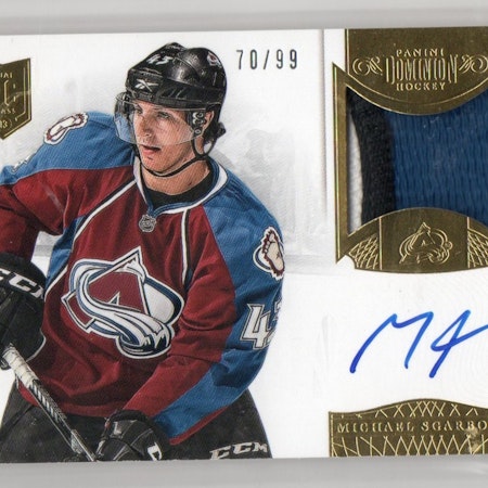 2013-14 Dominion Patches Autographs #APQG Michael Sgarbossa (100-X307-AVALANCHE)