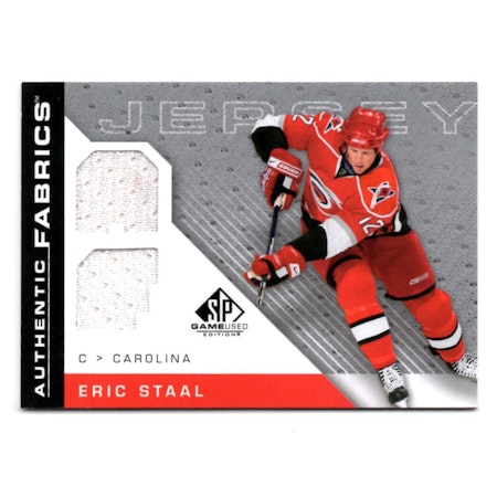 2007-08 SP Game Used Authentic Fabrics #AFES Eric Staal (40-X135-HURRICANES)