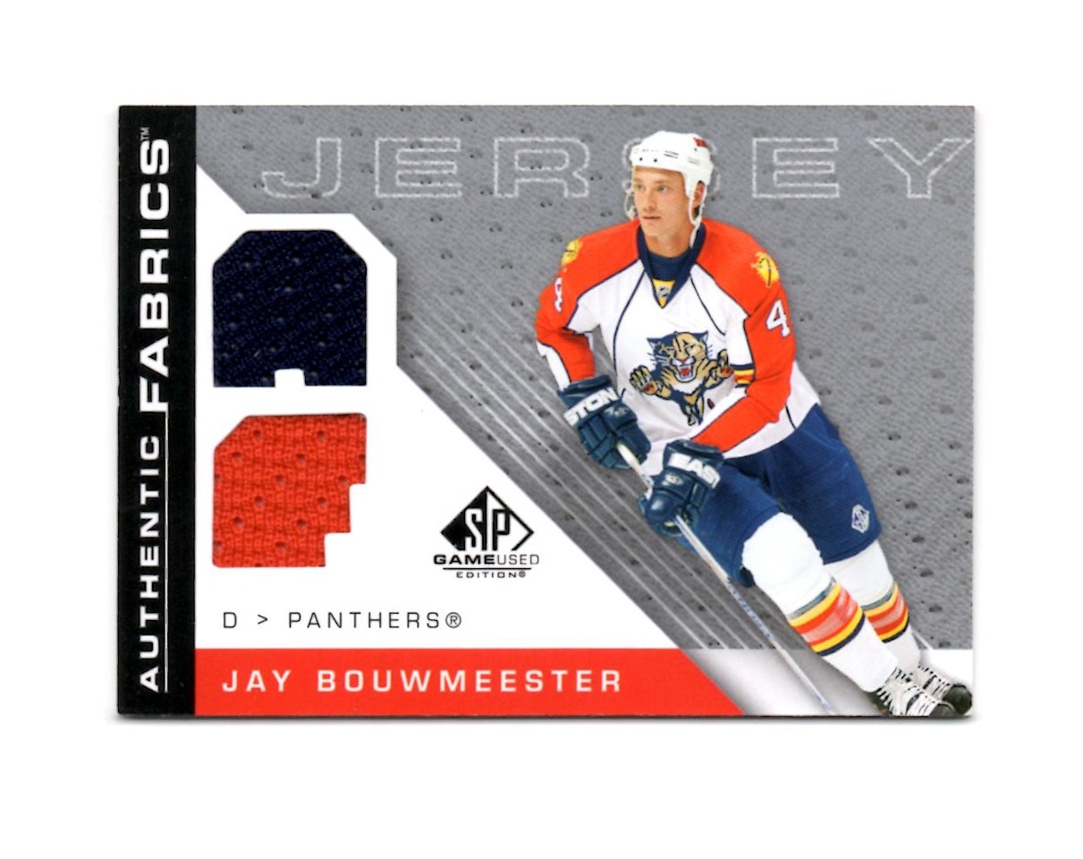 2007-08 SP Game Used Authentic Fabrics #AFJB Jay Bouwmeester (40-X3-NHLPANTHERS)