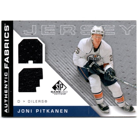 2007-08 SP Game Used Authentic Fabrics #AFJP Joni Pitkanen (40-35x2-OILERS)