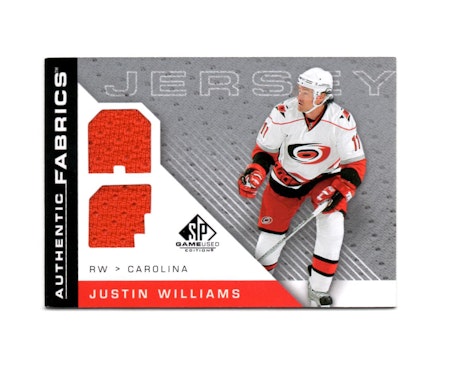 2007-08 SP Game Used Authentic Fabrics #AFJW Justin Williams (40-X137-HURRICANES)
