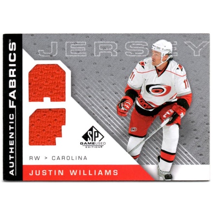 2007-08 SP Game Used Authentic Fabrics #AFJW Justin Williams (40-X137-HURRICANES)