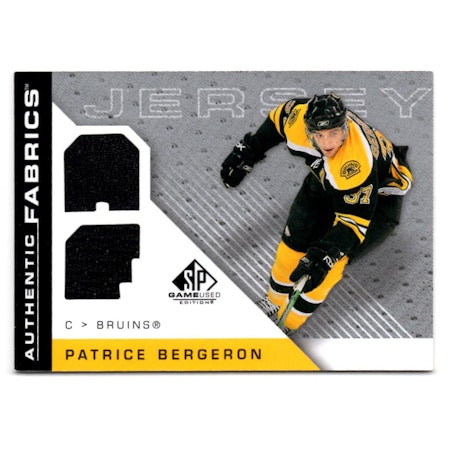 2007-08 SP Game Used Authentic Fabrics #AFPB Patrice Bergeron (50-X38-BRUINS)