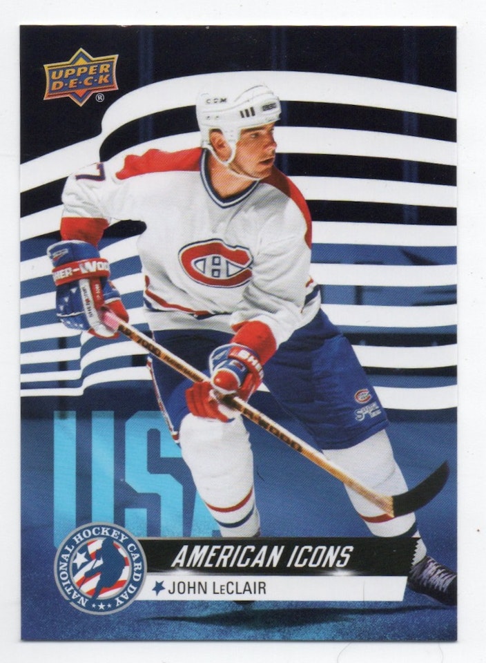 2022 Upper Deck National Hockey Card Day #USA14 John Leclair (10-X302-CANADIENS)