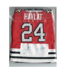 2007-08 UD Mini Jersey Collection Jerseys Autographs #6 Martin Havlat (200-X267-BLACKHAWKS)