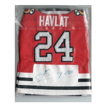 2007-08 UD Mini Jersey Collection Jerseys Autographs #6 Martin Havlat (200-X267-BLACKHAWKS)