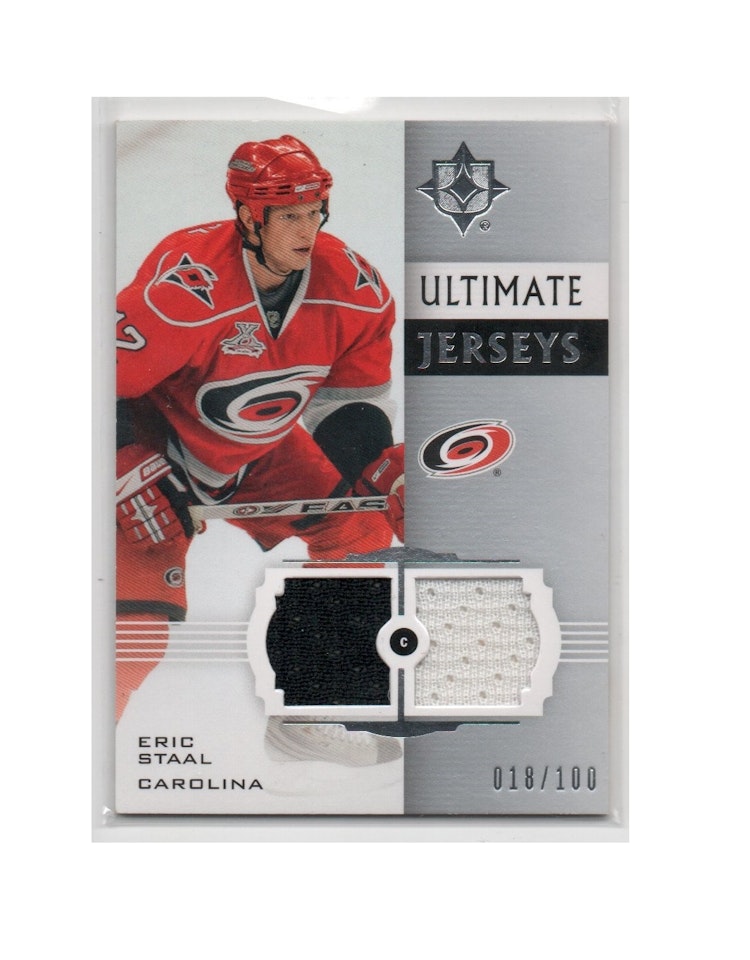 2007-08 Ultimate Collection Jerseys #UJES Eric Staal (50-X199-HURRICANES)