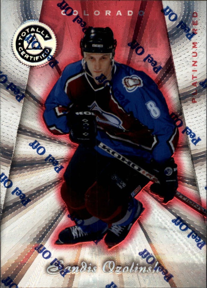 1997-98 Pinnacle Totally Certified Platinum Red #89 Sandis Ozolinsh (12-X310-AVALANCHE)