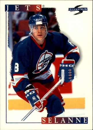1995-96 Score #7 Teemu Selanne (5-D5-NHLJETS)