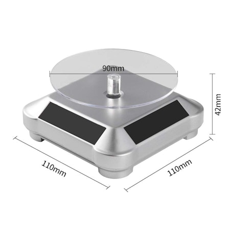 Roterande visningsställ (Drivs på solljus)