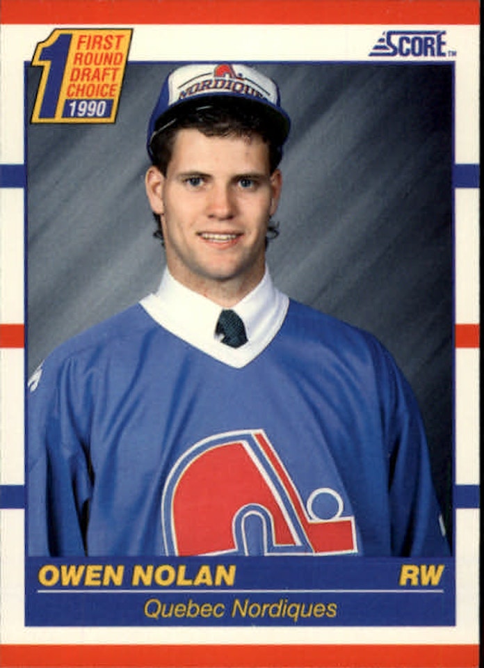 1990-91 Score #435 Owen Nolan RC (10-D5-NORDIQUES)