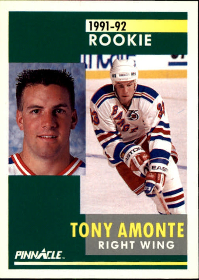 1991-92 Pinnacle #301 Tony Amonte RC (10-D5-RANGERS)