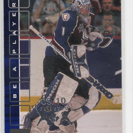 2001-02 BAP Memorablia Toronto Fall Expo Sapphire #194 David Aebischer (50-X315-AVALANCHE)