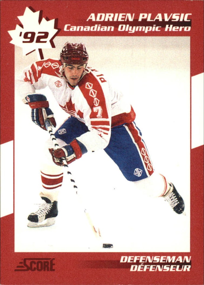 1992-93 Score Canadian Olympians #11 Adrien Plavsic (10-X316-CANADA)