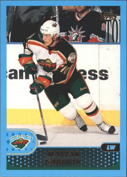 2001-02 Topps #18 Marian Gaborik (5-X316-NHLWILD)