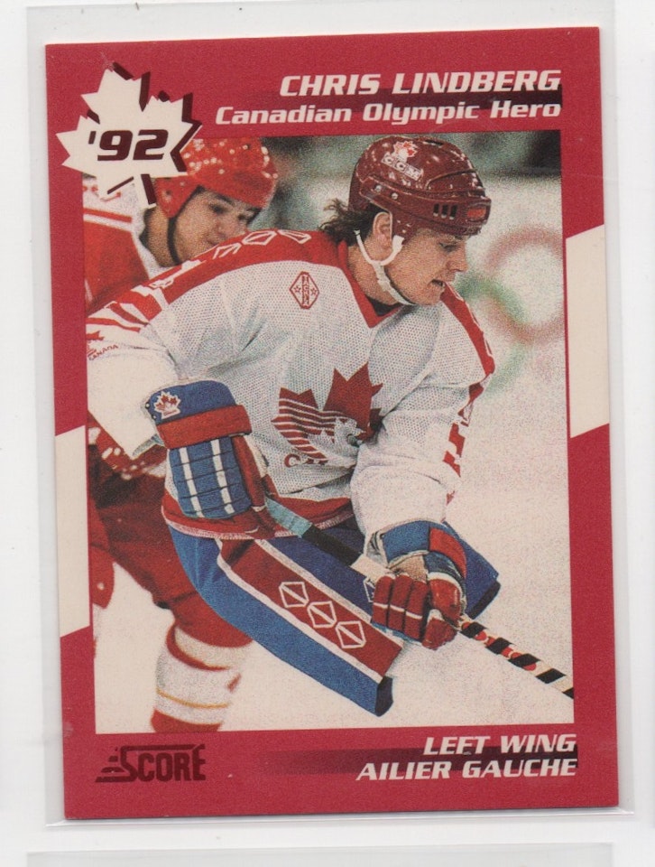 1992-93 Score Canadian Olympians #6 Chris Lindberg (10-X318-CANADA)