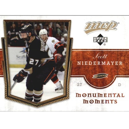 2007-08 Upper Deck MVP Monumental Moments #MM14 Scott Niedermayer (10-X174-DUCKS)