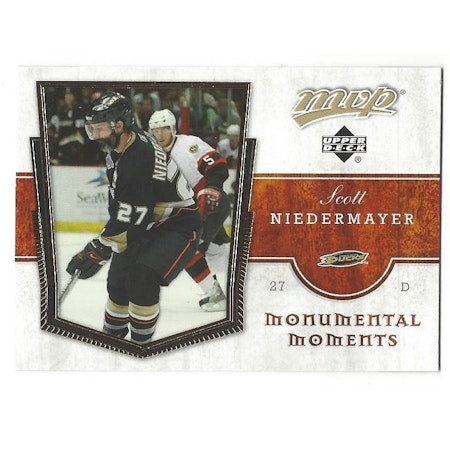 2007-08 Upper Deck MVP Monumental Moments #MM14 Scott Niedermayer (12-237x7-DUCKS)