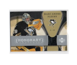 2007-08 Upper Deck Trilogy Honorary Swatches #HSFL Marc-Andre Fleury (50-X135-GAMEUSED-PENGUINS)