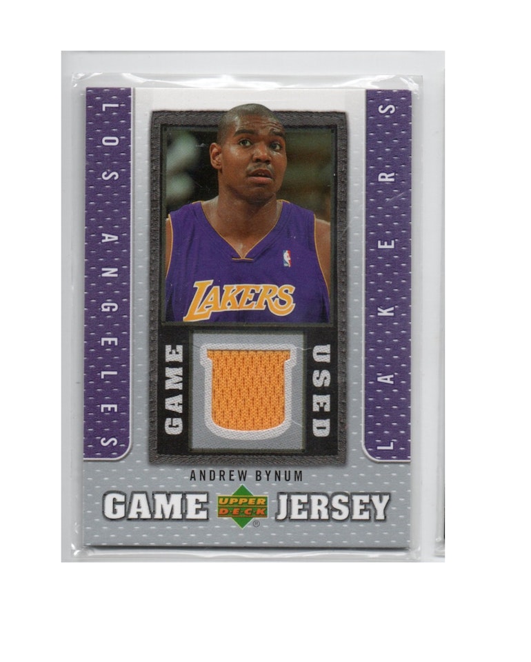 2007-08 Upper Deck UD Game Jersey #BY Andrew Bynum (40-X253-NBALAKERS)