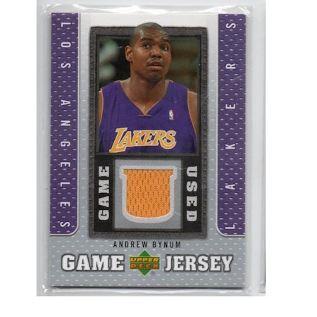 2007-08 Upper Deck UD Game Jersey #BY Andrew Bynum (40-X253-NBALAKERS)
