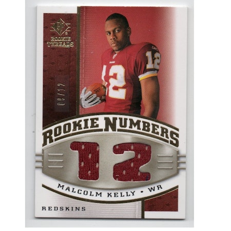 2008 SP Rookie Threads Rookie Numbers Gold #RNMK Malcolm Kelly (40-X168-NFLREDSKINS)