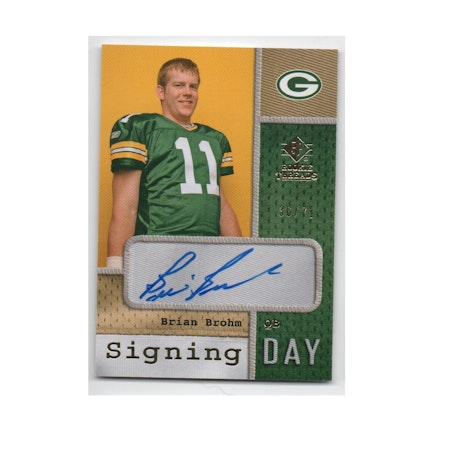 2008 SP Rookie Threads Signing Day #SDBB Brian Brohm (50-X168-NFLPACKERS)