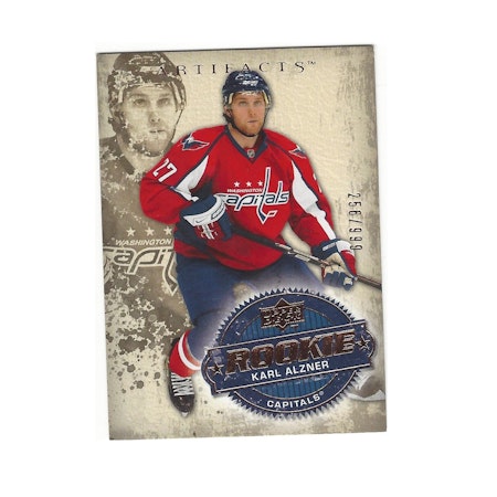 2008-09 Artifacts #271 Karl Alzner RC (30-35x7-CAPITALS)