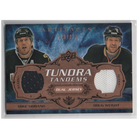 2008-09 Artifacts Tundra Tandems #TTDS Mike Modano Doug Weight (80-X18-NHLSTARS+DUCKS)