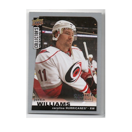 2008-09 Collector's Choice Reserve Silver #90 Justin Williams (10-X222-HURRICANES)