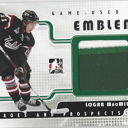 2008-09 ITG Heroes and Prospects Emblems #GUE19 Logan MacMillan (60-158x2-OTHERS)