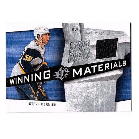 2008-09 SPx Winning Materials #WMSB Steve Bernier (25-X17-CANUCKS)