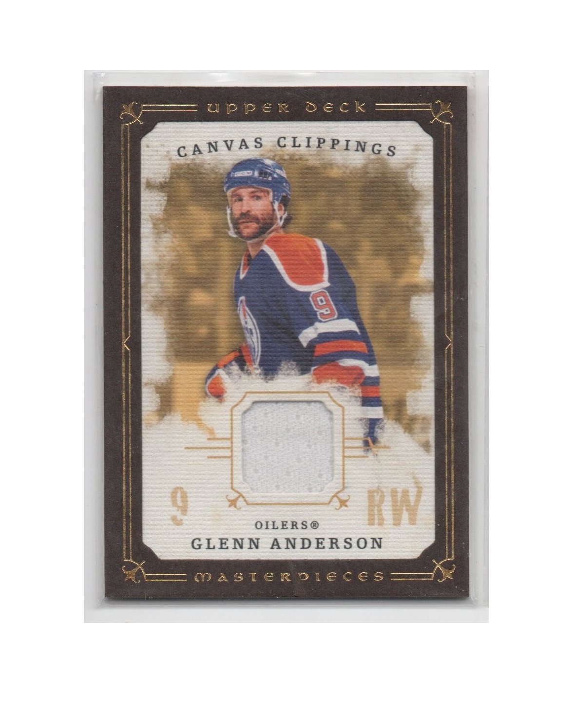 2008-09 UD Masterpieces Canvas Clippings Brown #CCGA2 Glenn Anderson (40-X122-OILERS)