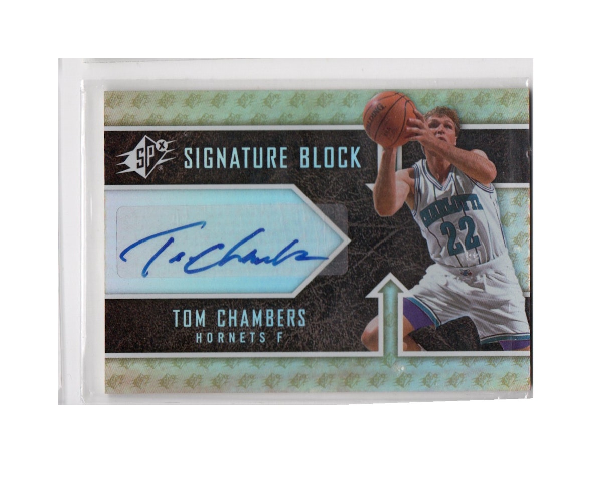 2008-09 SPx Signature Block #SBTC Tom Chambers (30-X248-NBAHORNETS)