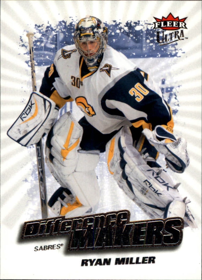 2008-09 Ultra Difference Makers #DM6 Ryan Miller (10-X50-SABRES)