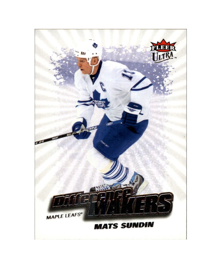 2008-09 Ultra Difference Makers #DM20 Mats Sundin (10-X61-MAPLE LEAFS)