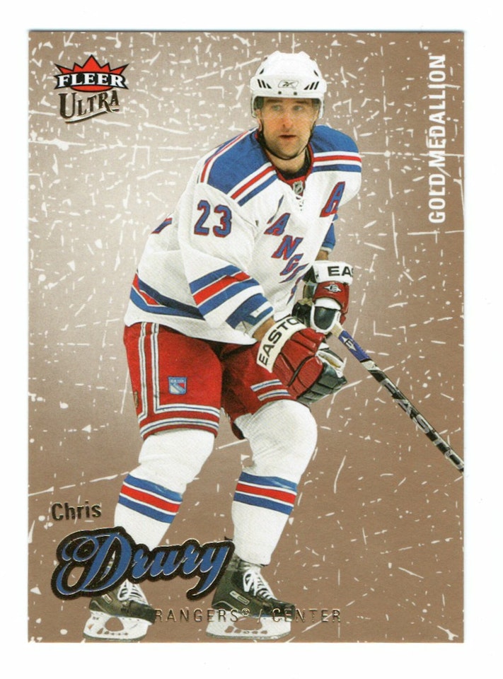 2008-09 Ultra Gold Medallion #54 Chris Drury (10-276x7-RANGERS)